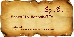 Szerafin Barnabás névjegykártya