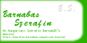 barnabas szerafin business card